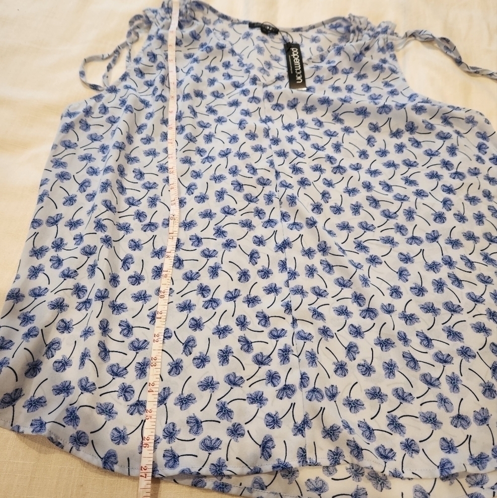 PaperMoon blue floral spring blouse Women's size 2X NWT - Picture 2 of 7